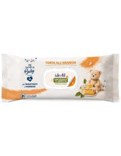 Idrofil 72 Salviettine Baby Imbevute - Misura Xl - Torta All'arancia